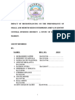 Sample Business Proposal Impact of Microfinance in Kenya