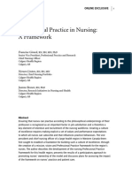 Professional Practice in Nursing: A Framework: Francine Girard