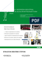 Ensayo de Dureza Brinell Rockwell Vickers Shore