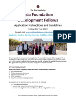 Asia Foundation Development Fellows Application Guidelines and Instructions 2022