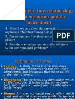 The Ecosystem: Interrelationships Between Organisms and The Environment