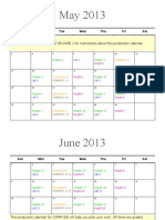 Dr. McArthur's COMM 306 Production Calendar