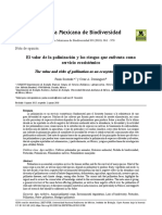 El Valor de La Polinización y Los Riesgos Que Enfrenta Como Servicio Ecosistémico