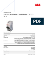 S202P-C25 Miniature Circuit Breaker - 2P - C - 25 A: Product-Details