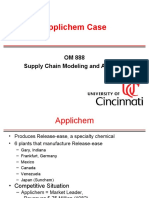 Applichem Case: OM 888 Supply Chain Modeling and Analysis