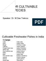 Major Cultivable Fish Species: Speaker: Dr. M.Das Trakroo