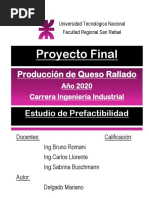 Proyecto Final 2020 - Produccion de Queso Rallado