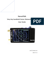 Nanovna: Very Tiny Handheld Vector Network Analyzer User Guide