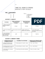 Physical Education: Module 3: Fitt Goals