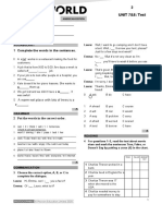 Class:: 2 UNIT 7&8: Test