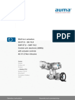 Multi-Turn Actuators SA 07.2 - SA 16.2 SAR 07.2 - SAR 16.2 Control Unit: Electronic (MWG) With Actuator Controls AC 01.2 Non-Intrusive