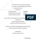 Assessment of Nutritional Status of Under Five Children Attending Post Natal Clinic at Oja