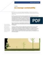 How Companies Manage Sustainability: Mckinsey Global Survey Results