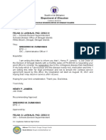 Felisa G. Laranjo, Phd. Ceso Vi: CC: Cagdianao National High School