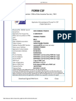 CSF Pan Form