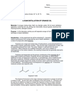 Steam Distillation of Orange Oil: "Isoprene" Units