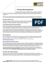 FRM - Financial Risk Management: Overview of FRM Exam