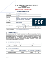 ACSC01 Python Programming Course Description