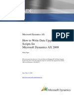 How To Write Data Upgrade Scripts For Microsoft Dynamics AX 2009