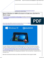 Report Windows On ARM Is Exclusive To Qualcomm, But Not For Much Longer - ExtremeTech