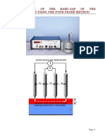 Determination OF THE Band-Gap OF THE Semiconductor Using The Four Probe Method