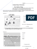 Geologic Dating & Deformation Part 1: Relative Dating: The Relative Timing of Each Event in The Diagram Above?