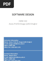 Software Design: CMSE 322 Assoc - Prof.Dr - Duygu Çelik Ertuğrul