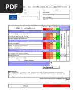 Bilan Des Compétences: Epreuve en Circulation - Fiche de Recueil Du Bilan de Competences