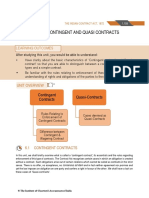 Unit - 6: Contingent and Quasi Contracts: Learning Outcomes