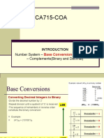 CA715-COA: Number System - Binary Codes - Complements (Binary and Decimal)