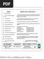 General Notes & Specification Legend: Cad Designer: Checked By: Sheet Content