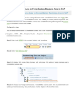 Assign Business Area To Consolidation Business Area in Sap