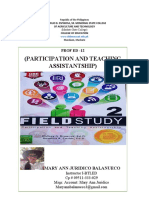 (Participation and Teaching Assistantship) : Prof Ed - 12