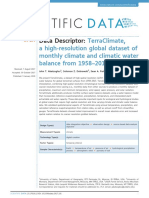 TerraClimate, A High-Resolution Global Dataset of Monthly Climate and Climatic Water Balance From 1958-2015