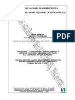 NMX-C-036-ONNCCE-2004 (Bloques, Tabiques o Ladrillos, Tabicones Yadoquinesresistencia A La Compresion)