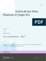 PROGRAMA Uba - Ffyl - P - 2017 - Art - Historia de Las Artes Plásticas VI