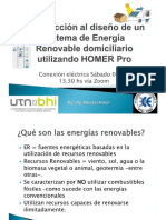 Introducción Al Diseño de Un Sistema de Energía Renovable Domiciliario Utilizando Homer Pro