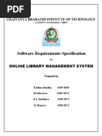 Software Requirements Specification: Chaitanya Bharathi Institute of Technology