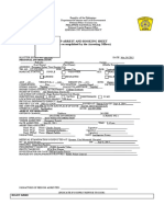 PNP Arrest and Booking Sheet (To Be Accomplished by The Arresting Officer)