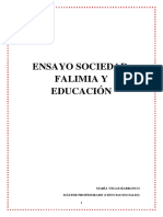 Ensayo Sociedad, Familia y Educación