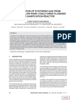 Production of Synthesis Gas From Indonesian Low Rank Coals Using Fluidized Bed Gasification Reactor