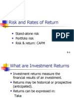 Risk and Rates of Return: Stand-Alone Risk Portfolio Risk Risk & Return: CAPM