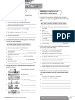 Grammar Worksheet: Present Continuous Present Continuous and Present Simple