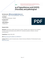 Inhalation of A Fog of Hypochlorous Acid (Hocl) : Biochemical, Antimicrobial, and Pathological Assessment