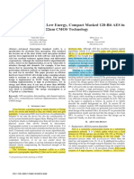 A High Performance, Low Energy, Compact Masked 128-Bit AES in 22nm CMOS Technology