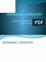 Inorganic Chemistry: Bachelor of Science in Pharmacy Alyn Tapleras, MSPH - RPH