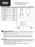 Instruction Sheet Is Av239: - Style Number Av239Bn:: Package Contents