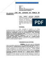 Al Señor Juez Del Juzgado de Familia de Huancayo.-: La Verdad Nos Hará Libres