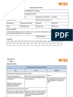 Assignment Front Sheet Qualification BTEC Level 5 HND Diploma in Computing Unit Number and Title Unit 2: Networking Infrastructure Submission Date