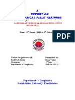 A Report On Geophysical Field Training: National Geophysical Research Institute Hyderabad